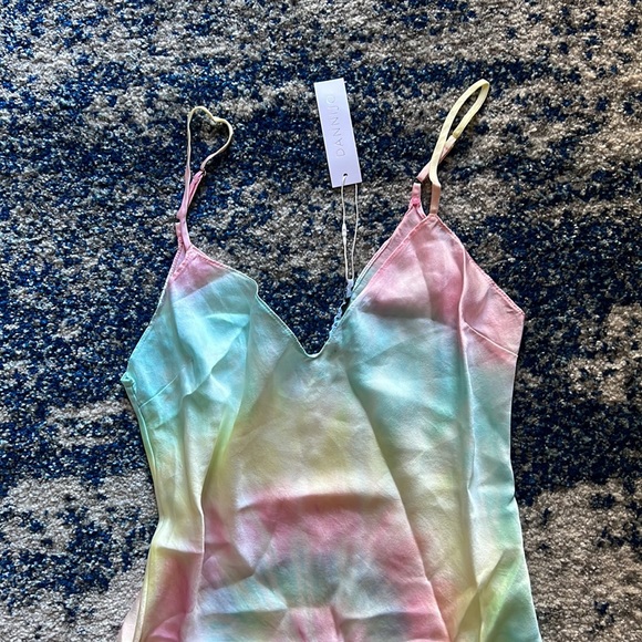 DANNIJO Mini Slip Dress in Neon Tie Dye Small - Picture 10 of 12